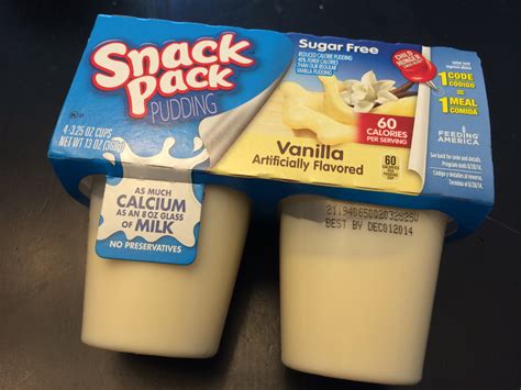 How Many Carbs Are In A Sugar Free Snack Pack Pudding