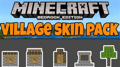Minecraft Bedrock Village Skin Pack Mcpew10 Youtube