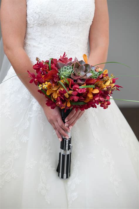 Proflowers.com has been visited by 10k+ users in the past month Lightsaber Bouquet #NerdWedding #StarWarsWedding # ...