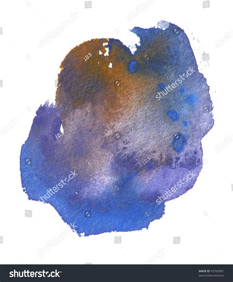 Blue Brown Abstract Watercolor Background Stock Photo 45763081