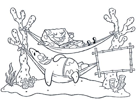 Spongebob And Patrick Relax Coloring Page Coloring Pages Coloring