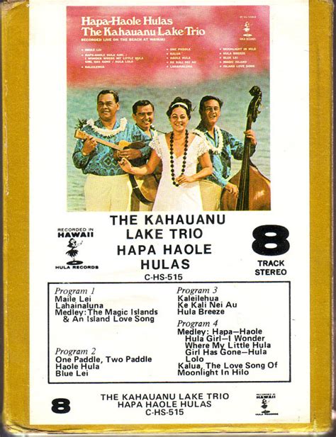 The Kahauanu Lake Trio Hapa Haole Hulas 1970 8 Track Cartridge Discogs