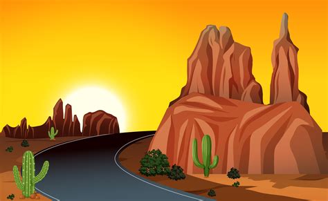 A Road Trip In The West 541290 Vector Art At Vecteezy