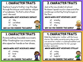 Maybe you would like to learn more about one of these? Character Traits Task Cards by Rock Paper Scissors | TpT