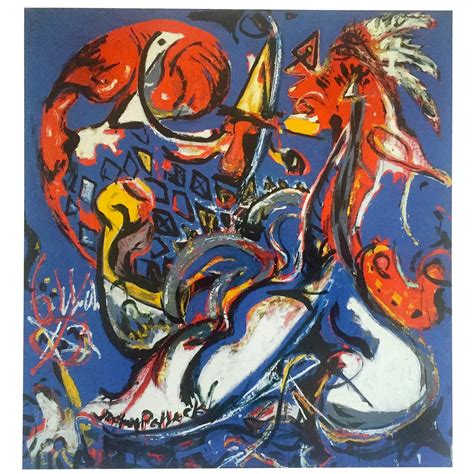 Jackson Pollock Foundation Abstract Expressionist Lithograph Print