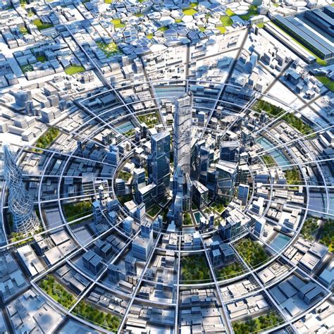 3d Future Futuristic Architectural Urban Design Concept Future City