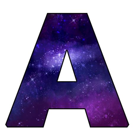 The Letter Is Made Up Of Purple And Blue Space With Stars In The Sky