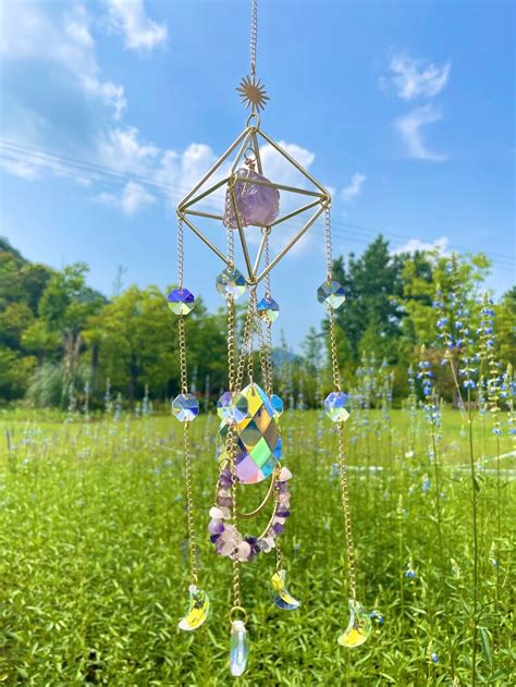 Sun Catcher Crystal Suncatcher Hanging Crystal Aurora Etsy