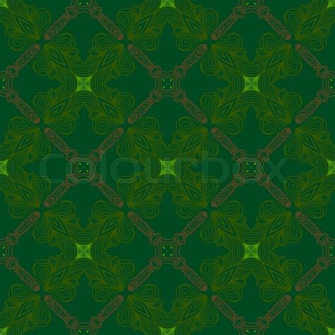 Victorian Dark Green Vintage Pattern Stock Vector