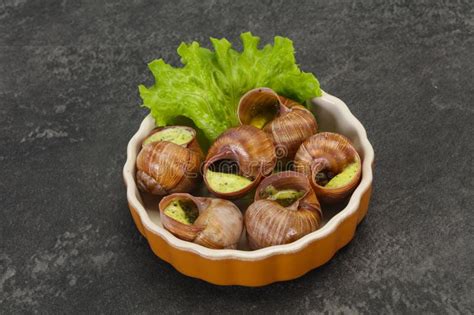 French Cuisine Escargot With Sauce Stock Photo Image Of Lunch