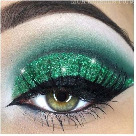 Sparkling Lemonade Emerald Green Glitter Eye Makeup