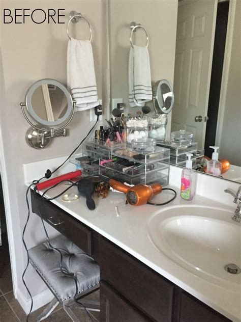 vanity makeup drawer and bathroom cabinet organization kelley nan bathroom with makeup vanity