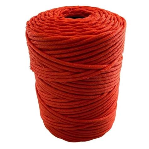 4mm Orange Braided Polyethylene Twine 1kg Spool Ropeservices Uk