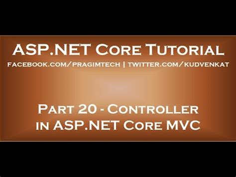 Controller In Asp Net Core Mvc Youtube