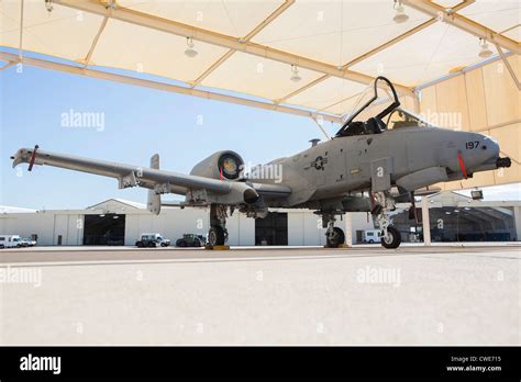 An A 10 Thunderbolt From The 354th Fighter Squadron Sits Parked In A
