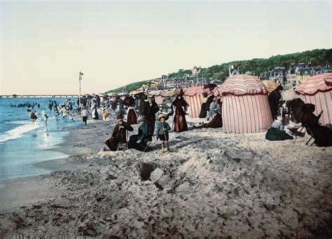 Spectacular Postcards Capture 1890s France In Vibrant Color Beach Pool