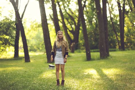 Wallpaper Sunlight Forest Women Blonde Nature Grass Green