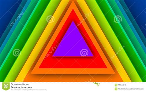 Multicolored Backdrop From Rainbow Triangles Stock Illustration