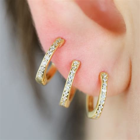 Huggie Hoop Earrings Gold Conch Hoop Cartilage Hoop Hoop Etsy