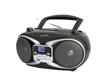 Supersonic Portable Audio System Mp3cd Player With Usbaux Inputs And Am