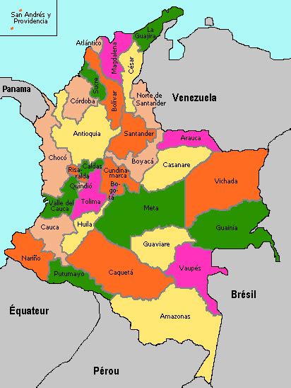 Les départements colombiens