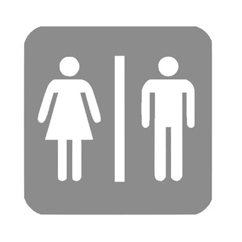 Wall Decals Unisex Bathroom Sign Stick Figure Stickers Etsy