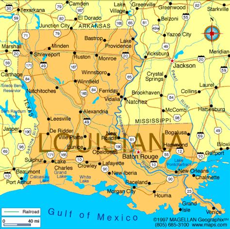 Louisiana Map Infoplease
