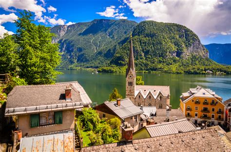 Hallstatt Village And Alpine Lake Austria Jigsaw Puzzle In Great