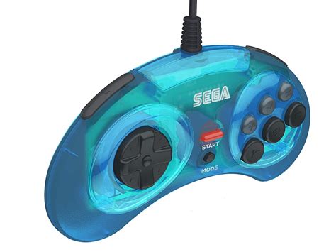 Controller 8 Button Arcade Pad Usb Blau Transparent Nintendo Switch