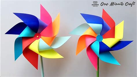 How To Make A Paper Windmill For School Project School Walls