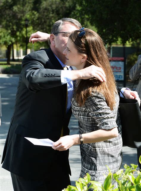 Defense Secretary Ash Carter Greets His Daughter Ava Before