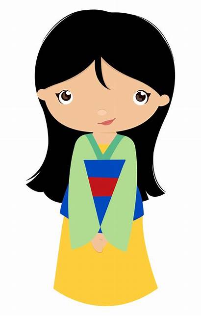 Mulan Clipart Disney Princess Chibi Princesa Vippng
