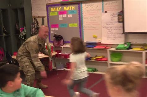 Michigan Air Force Sergeant Surprises Daughter At School
