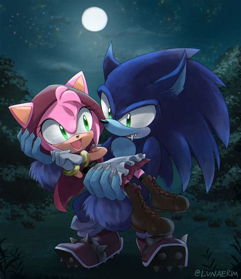 Amy And Werehog Sonic By Lunaerim On Deviantart
