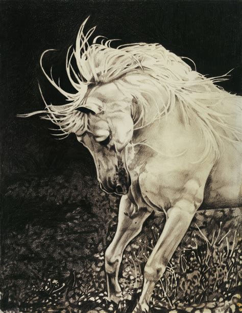 Drawing Wild Horse Original Art By Robert Abriola