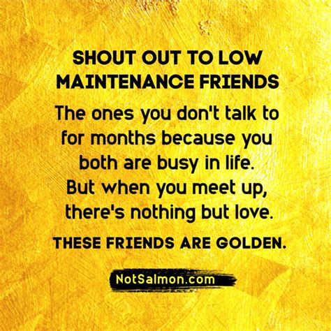 Low Maintenance Friends Quote About Good Friendships