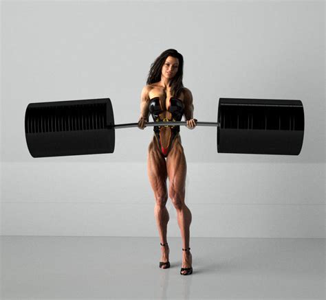 Female Muscle Lifting Weights By Mythosgfx On Deviantart