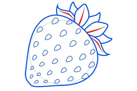 strawberry drawing easy cute shortcake and step by step
