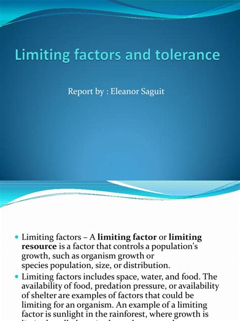 Limiting Factors And Tolerance Ecosystem Soil