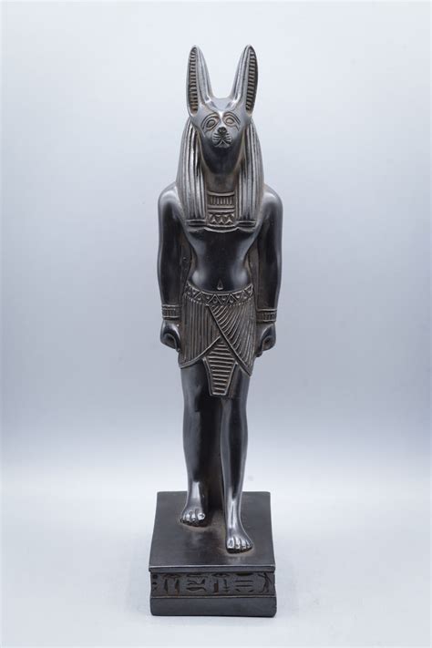 Solid Stone Made In Egypt 2 Size Egyptian God Anubis Statue Black Art And Collectibles Figurines