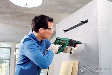 Как сверлить бетонную стену перфоратором, дрелью - для розетки