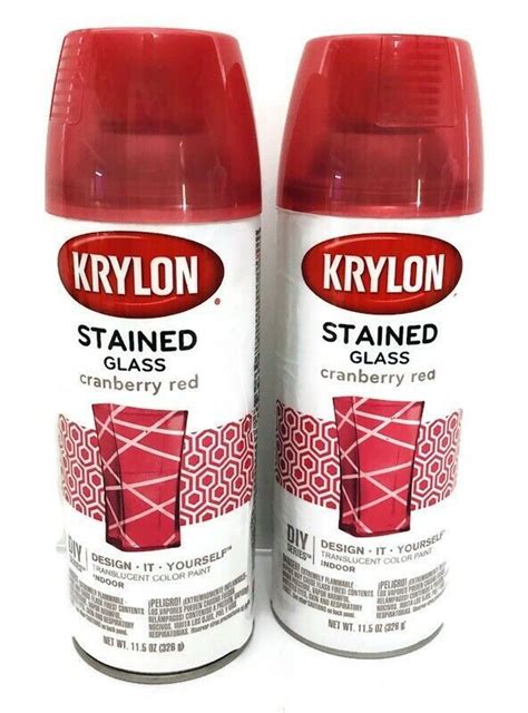 2x Krylon Stained Glass Translucent Cranberry Red 9026 Spray Paint 11 5 Oz New Krylon