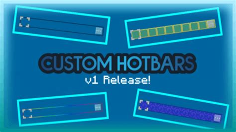 Custom Hotbars V1 Texture Pack Minecraft Addons