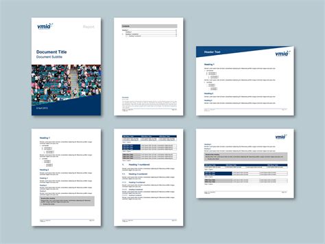 Word Report Template With Landscape Page Inserts For Insurance Authority