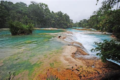 Agua Azul Waterfalls Chiapas Mexico Stock Photo Image Of Panorama