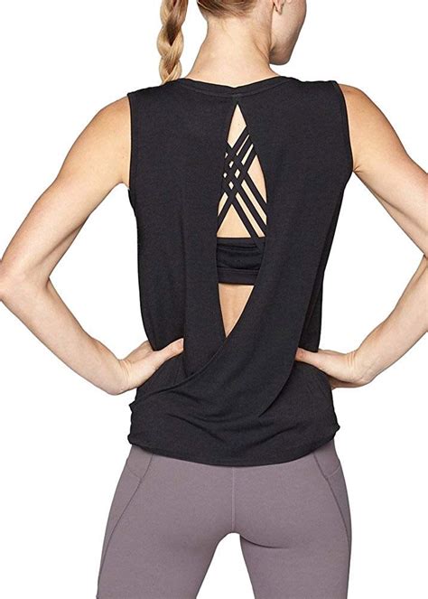 Mippo Womens Sexy Open Back Yoga Top Cheap Workout Tops Popsugar