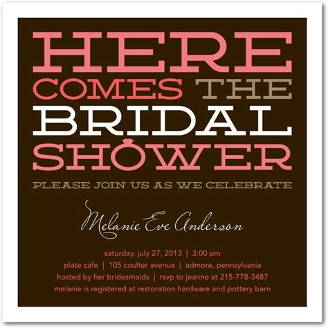 Signature White Bridal Shower Invitations Lovable Lettering