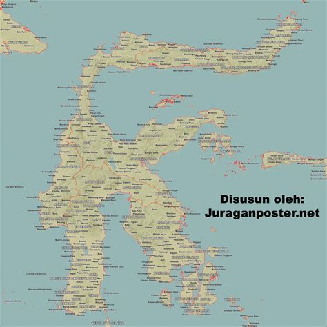 Peta Sulawesi Juragan Poster