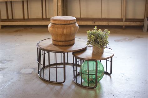 We did not find results for: Set Of 2 Nesting Round Coffee Tables With Slat Wood Top ...