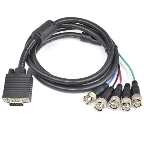 15m Svga To 5 Bnc Rgb Vga Monitor Cable Lead 59 Connections Video